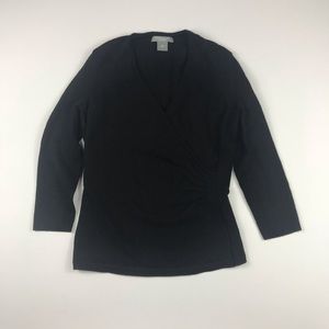 Black Cashmere Wrap Sweater from Ann Taylor
